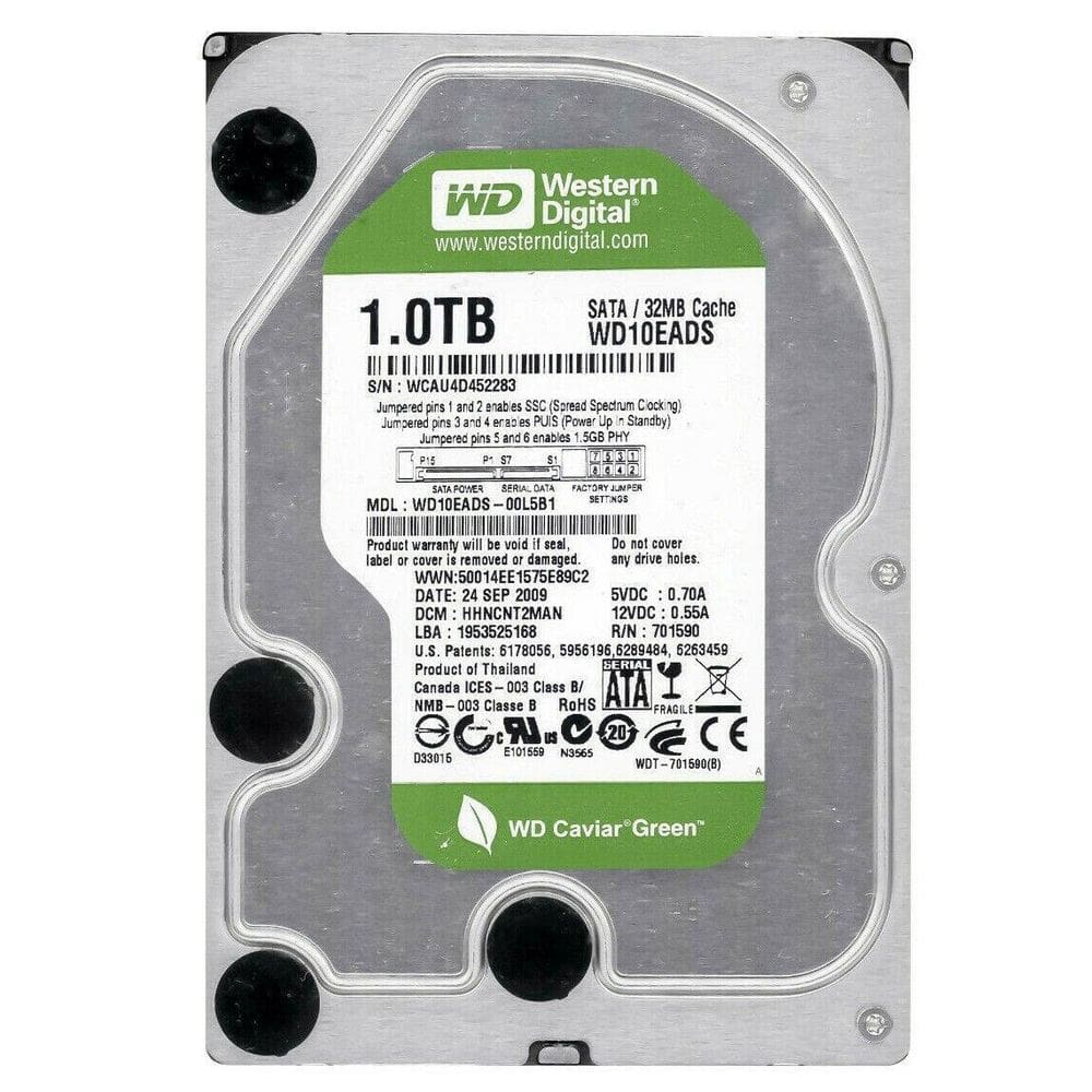 Hd Interno Western Digital 1Tb 3.5 Green Wd10 Series