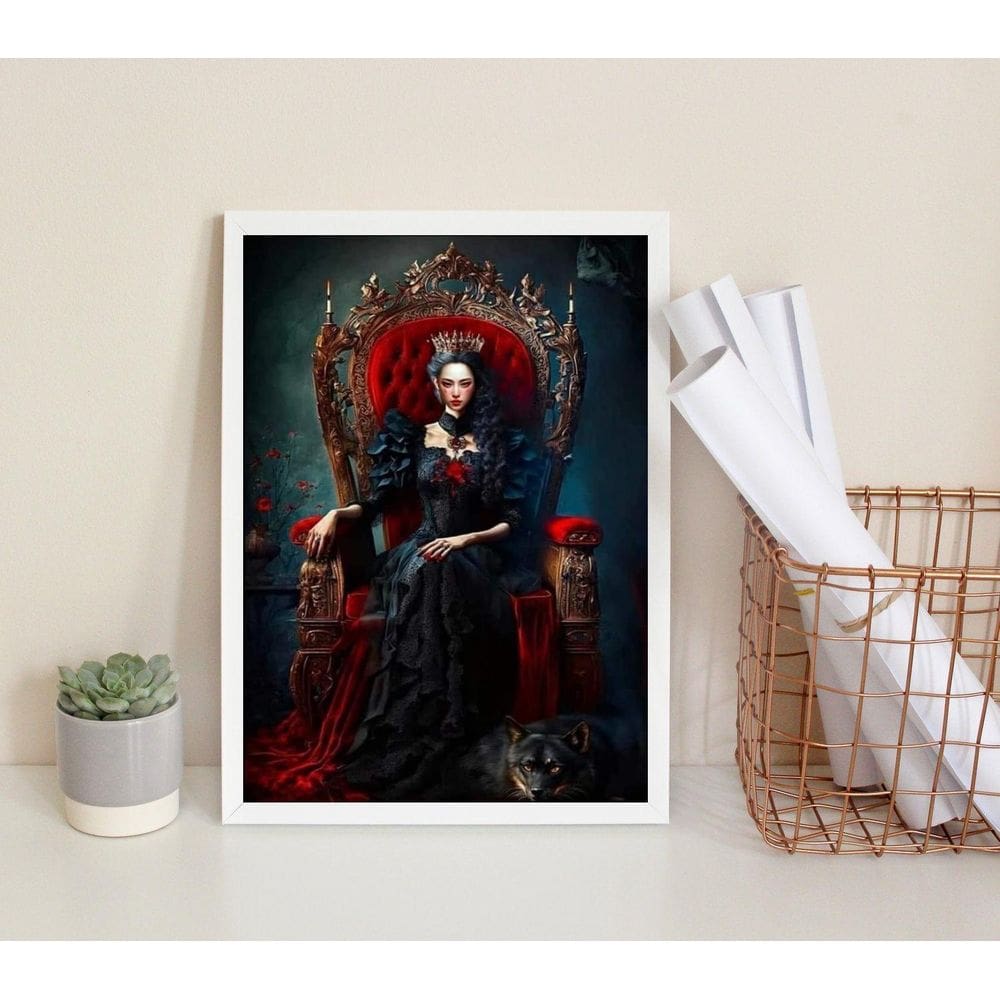 Quadro Decorativo Pomba Gira Rainha 33X24Cm - Com Vidro