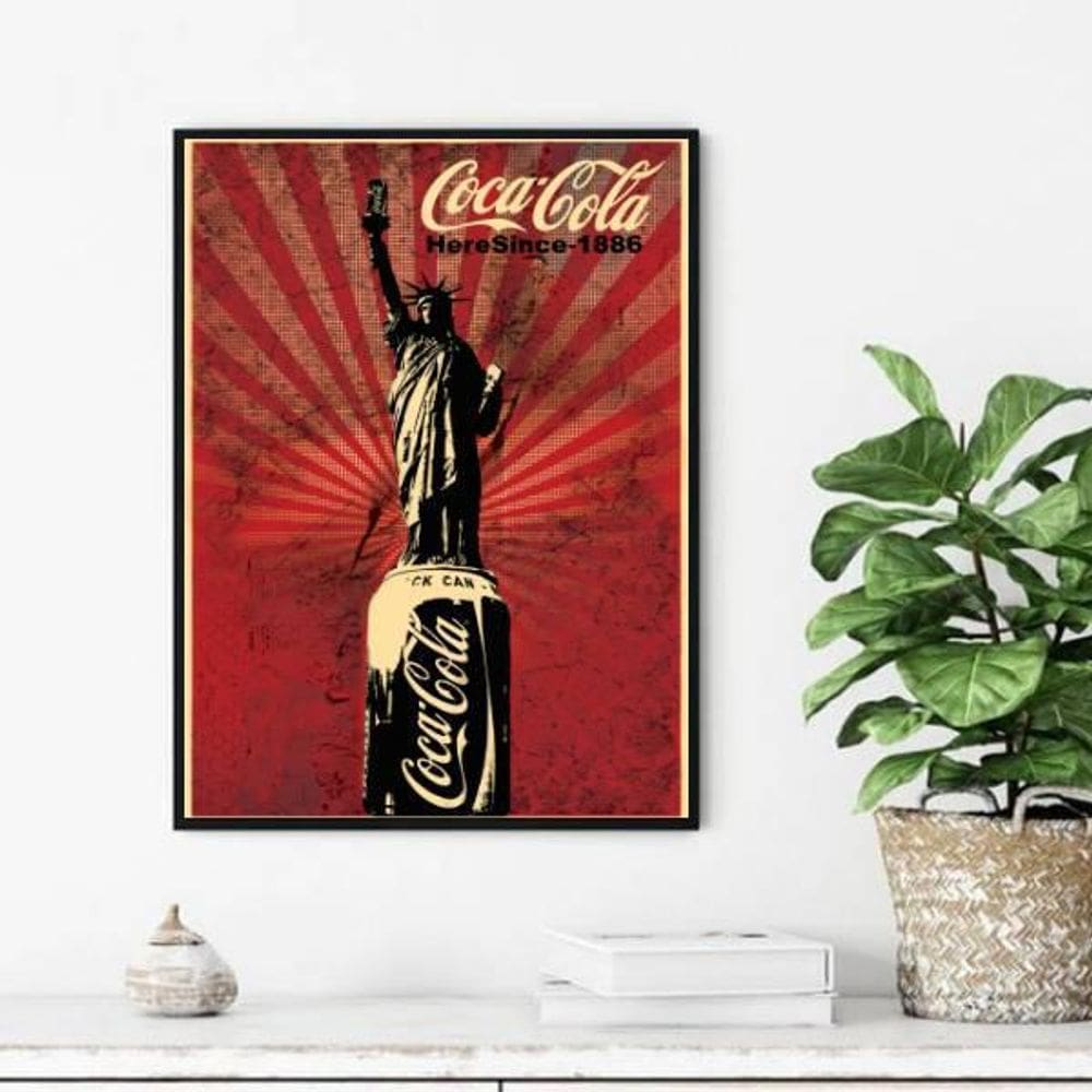 Quadro Decorativo Coca-Cola Estátua Liberdade