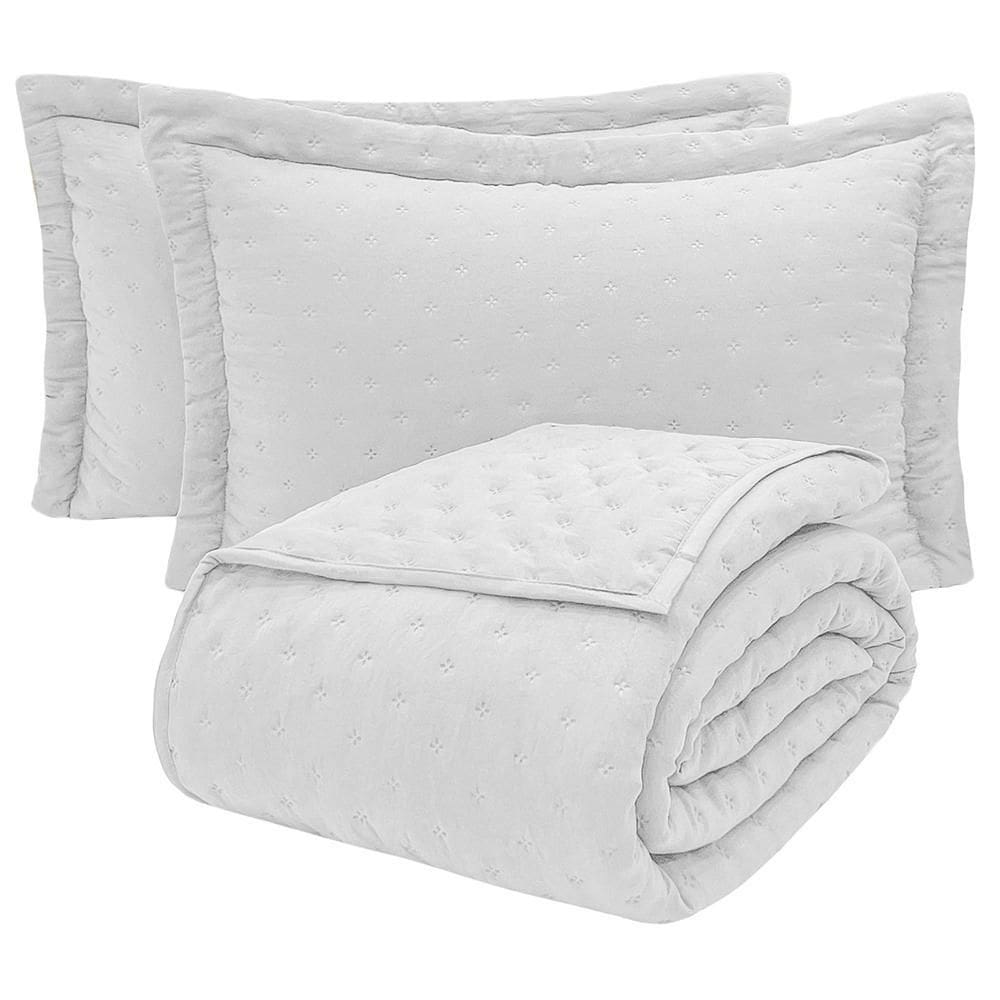 Kit Cobre Leito Colcha Ryviera Casal Dupla Face 3 Peças