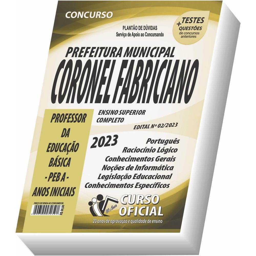 Apostila Coronel Fabriciano - Mg - Professor - Anos Iniciais
