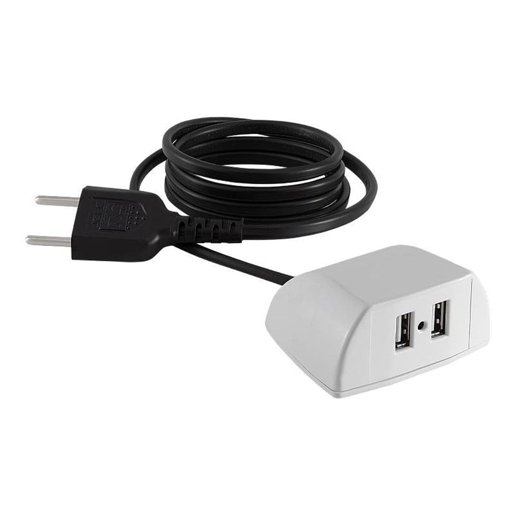 Tomada Sonic 2Usb Fixo Cabo 1,7M Branco Qm 34800.02