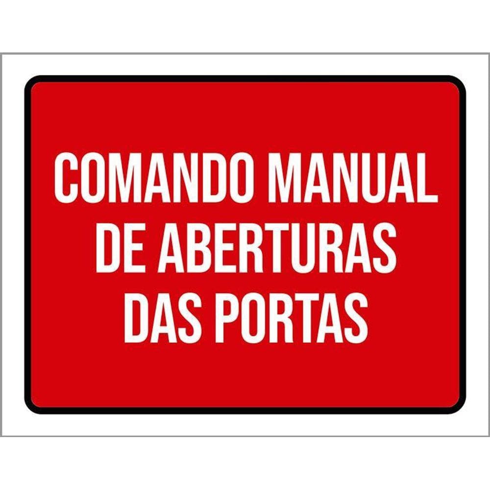 Kit 3 Placas Comando Manual Aberturas Das Portas