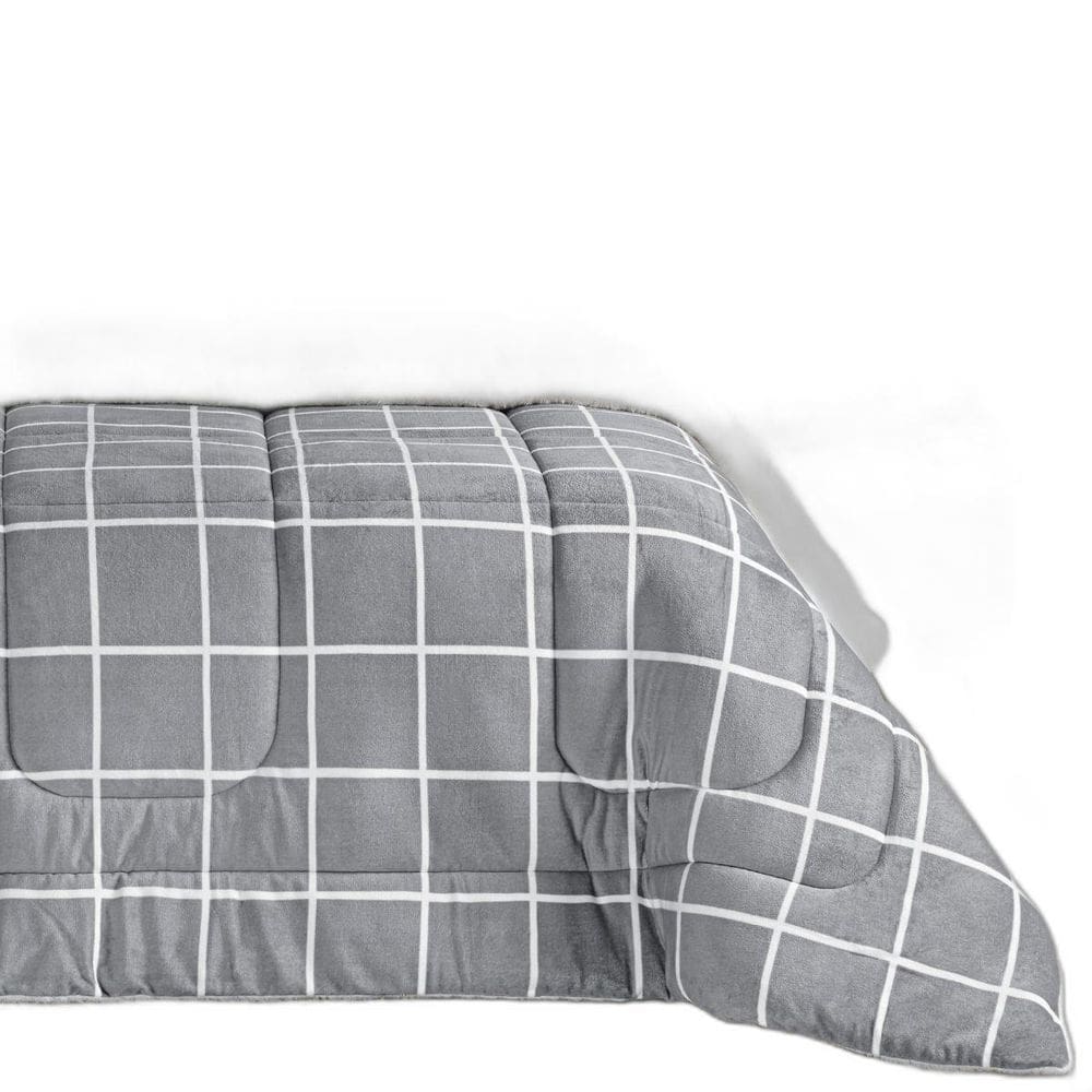 Cobertor Solteiro Infantil Grosso Xadrez Dupla Face