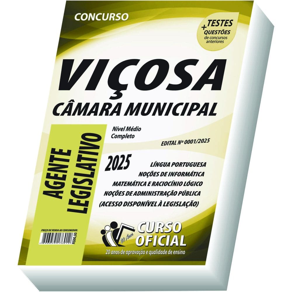 Apostila Câmara Municipal De Viçosa Mg - Agente Legislativo