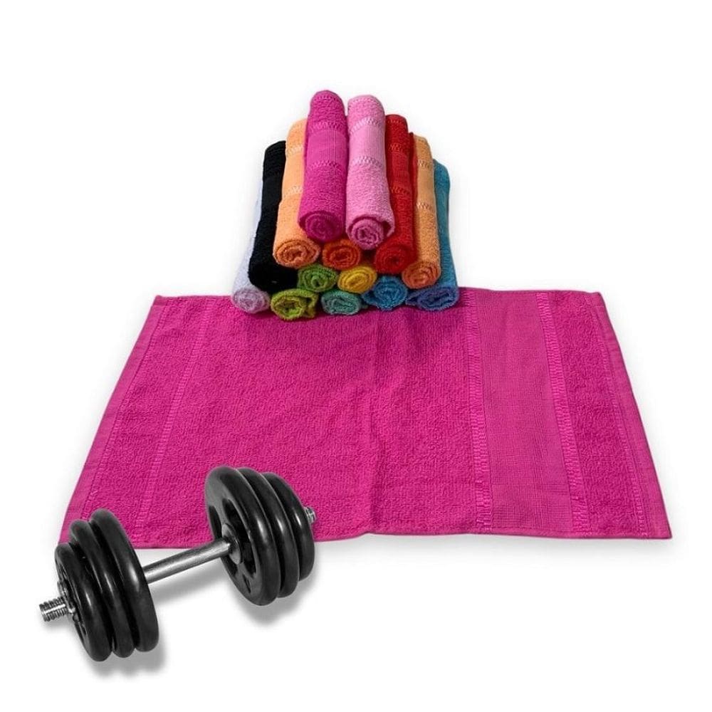Toalha De Rosto Mão Corpo Academia Kit Com 5 Un