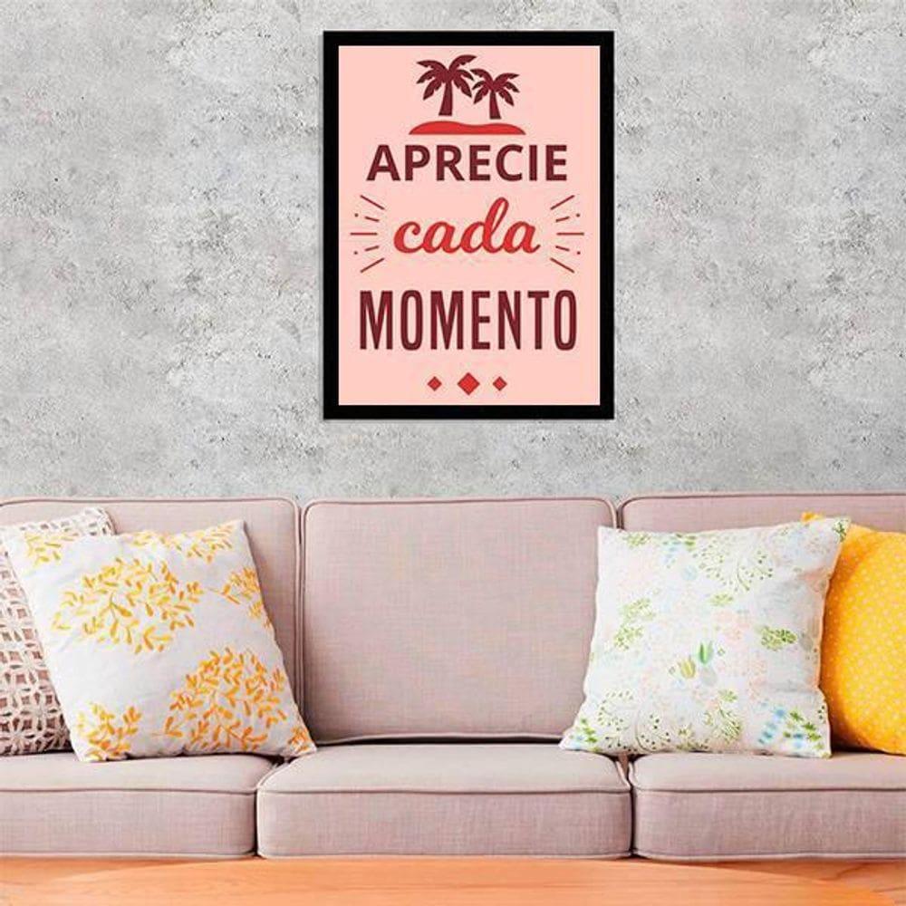 Quadro Decorativo Aprecie Cada Momento 34x23Cm