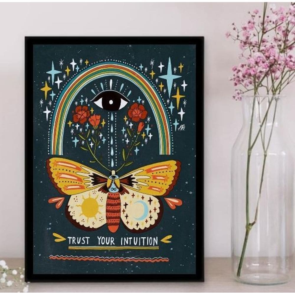 Quadro Trust Your Intuition 33X24Cm - Com Vidro
