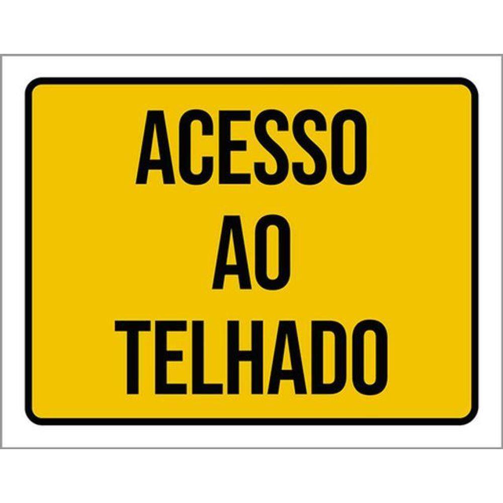 Kit 5 Placas Acesso Ao Telhado 36X46