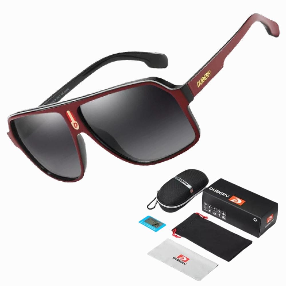 Óculos De Sol Polarizado Quadrado Uv400 - D103 Kit Completo