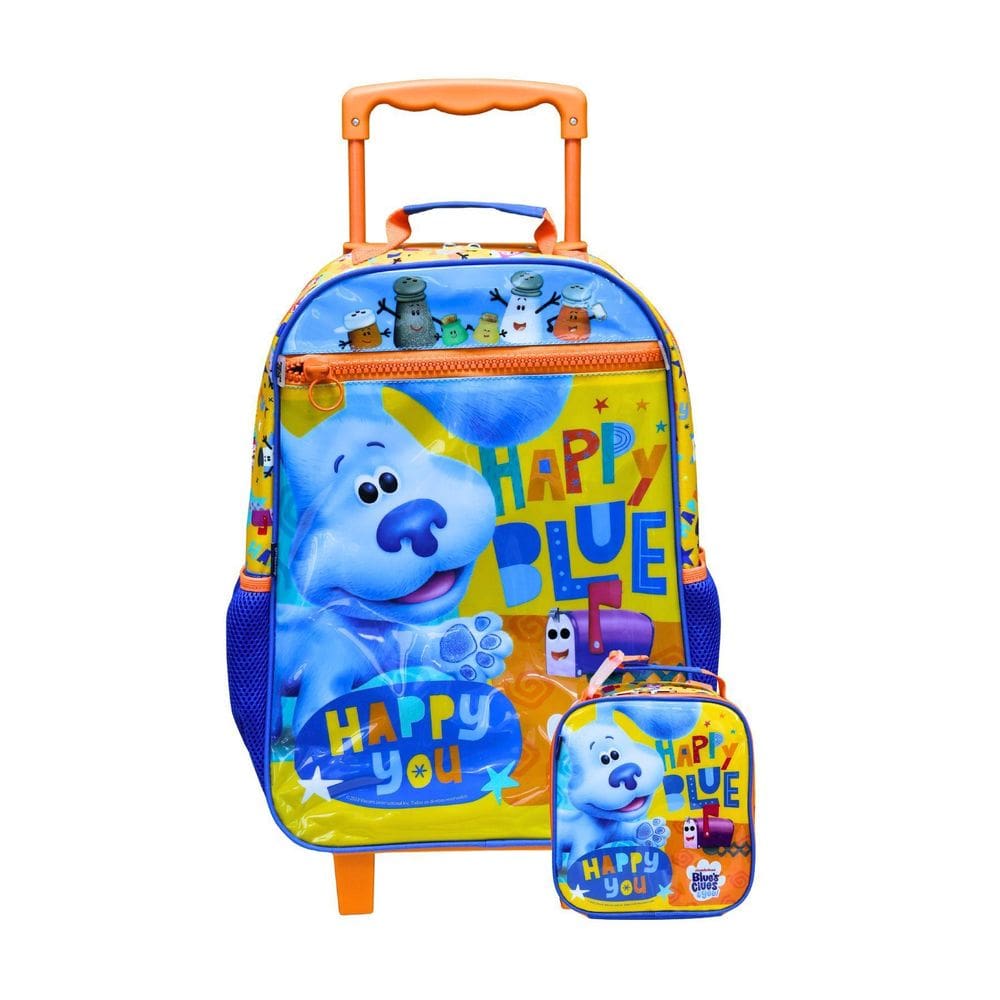 Kit Escolar Mochila De Rodas + Lancheira Térmica Dog Blue
