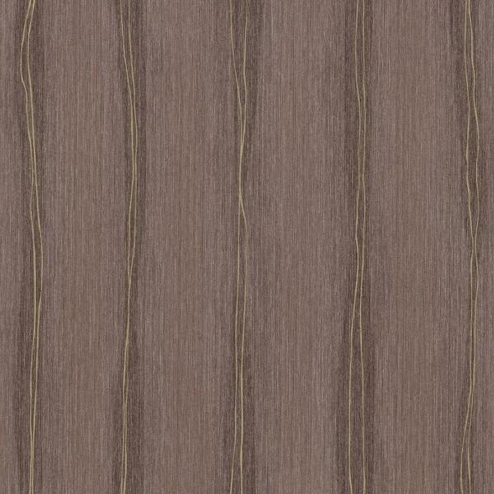 Papel De Parede K&G Listrado Marrom Com Linhas Dourado