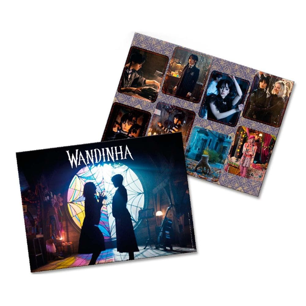 Kit Decorativo Wandinha Painel + 8 Peças Destacáveis Festa