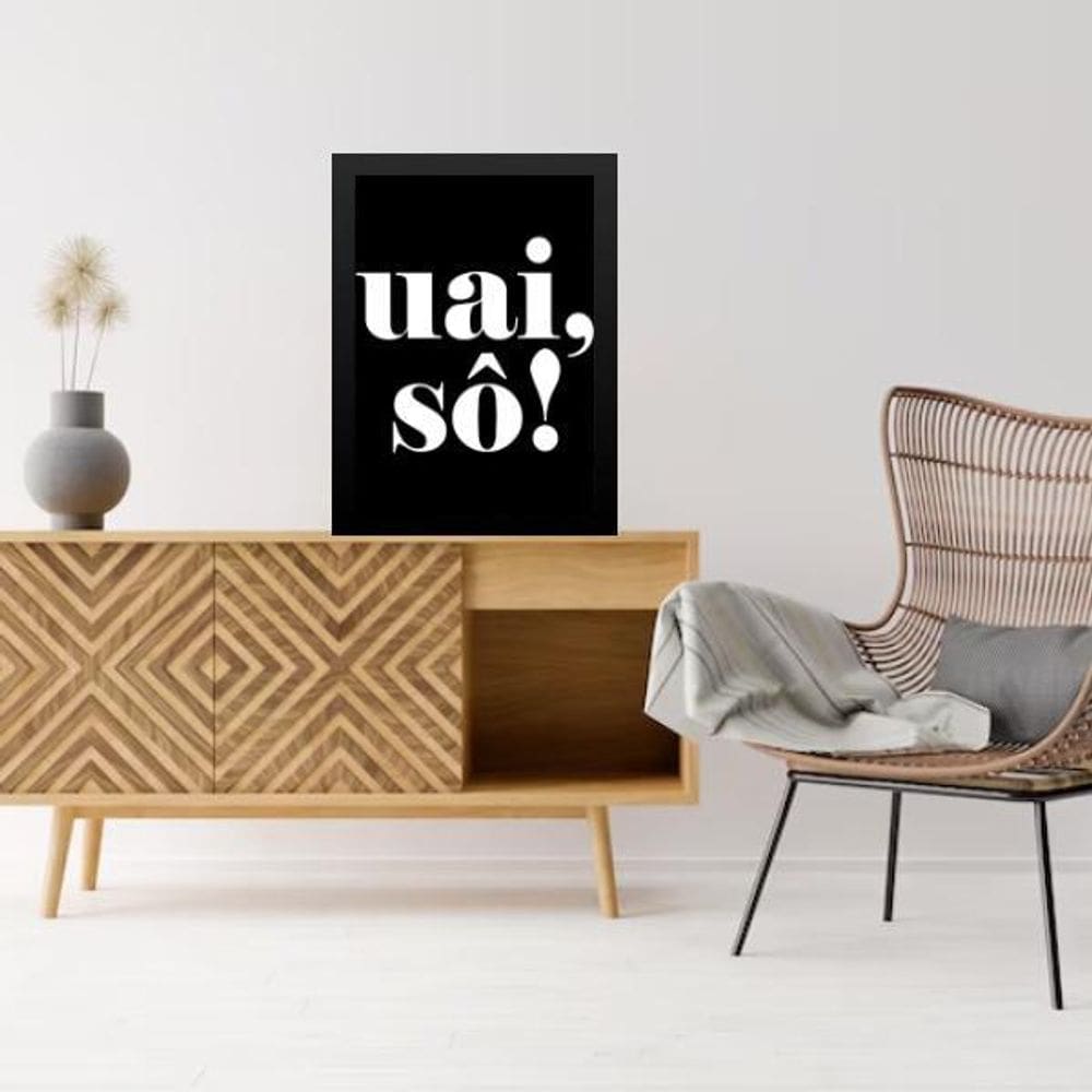 Quadro Decorativo Gíria Mineira - Uai Sô 24X18Cm