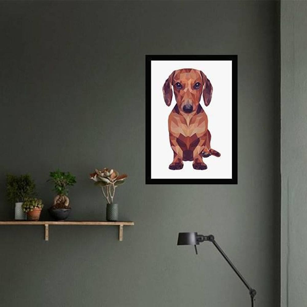 Quadro Decorativo Basset Hound 34x23Cm