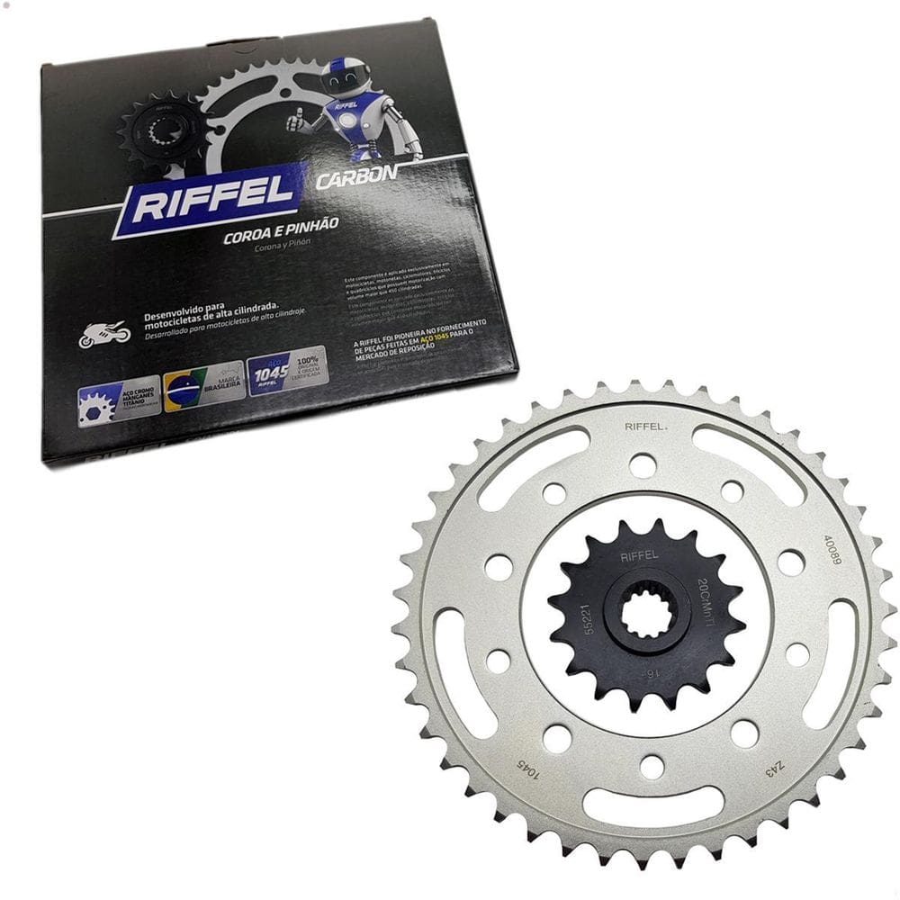 Kit Coroa Pinhão Riffel Carbon Nc 700 Ct 700 Nc 750 Xa-M