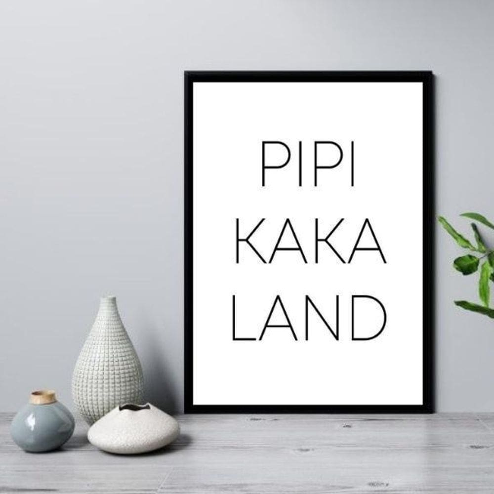 Quadro Para Banheiro Com Frase Divertida 24X18Cm