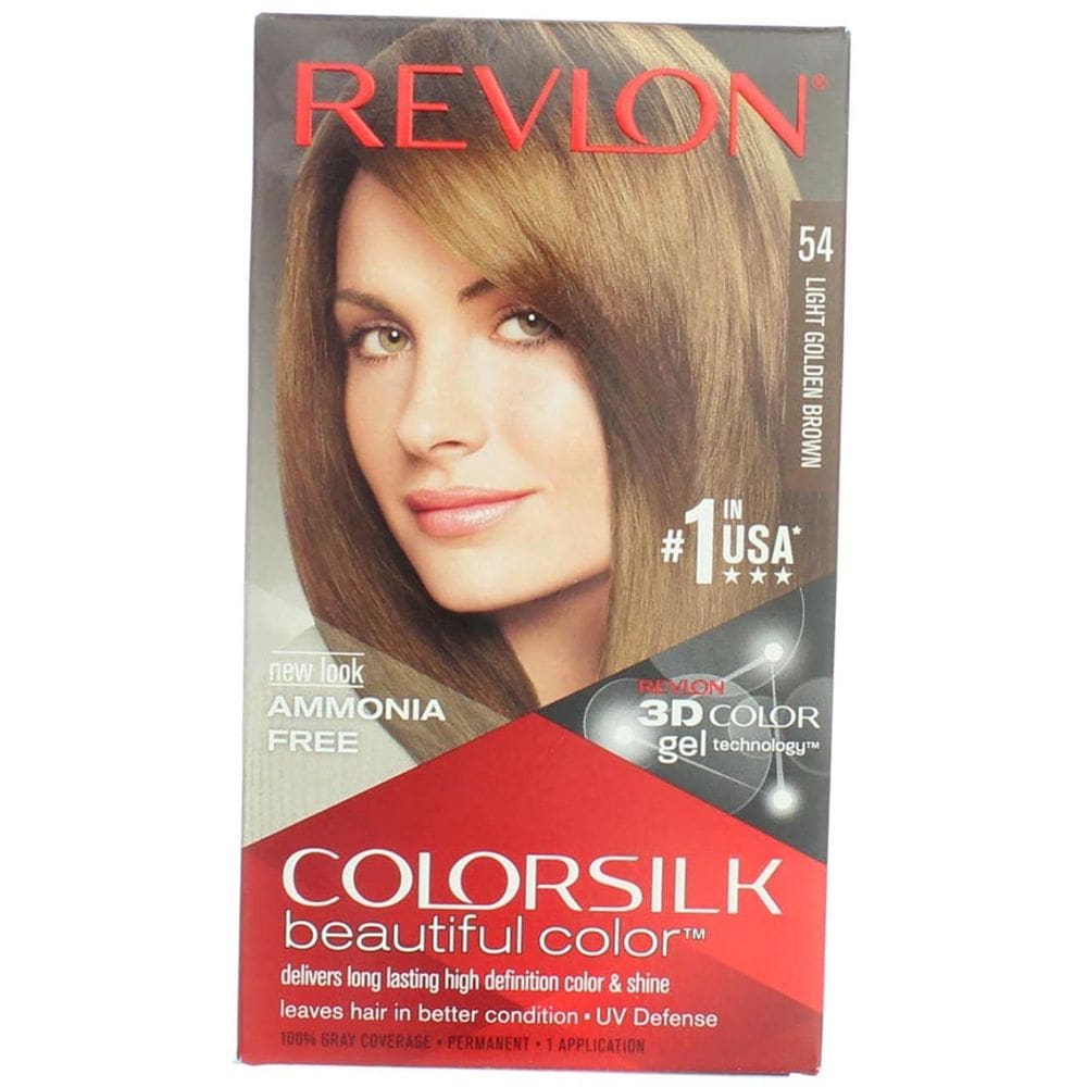 Color de Cabello Revlon ColorSilk 54 Marrón Dorado Claro Paquete de 2
