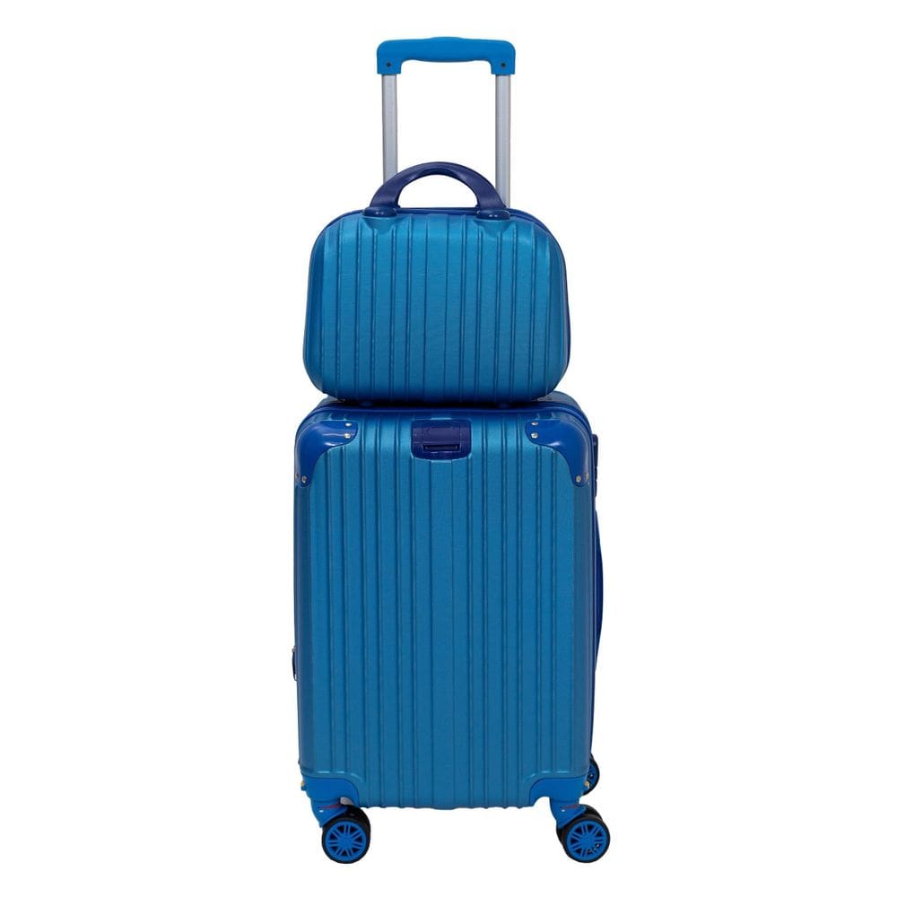 Conjunto De Mala De Viagem P Com Frasqueira Azul