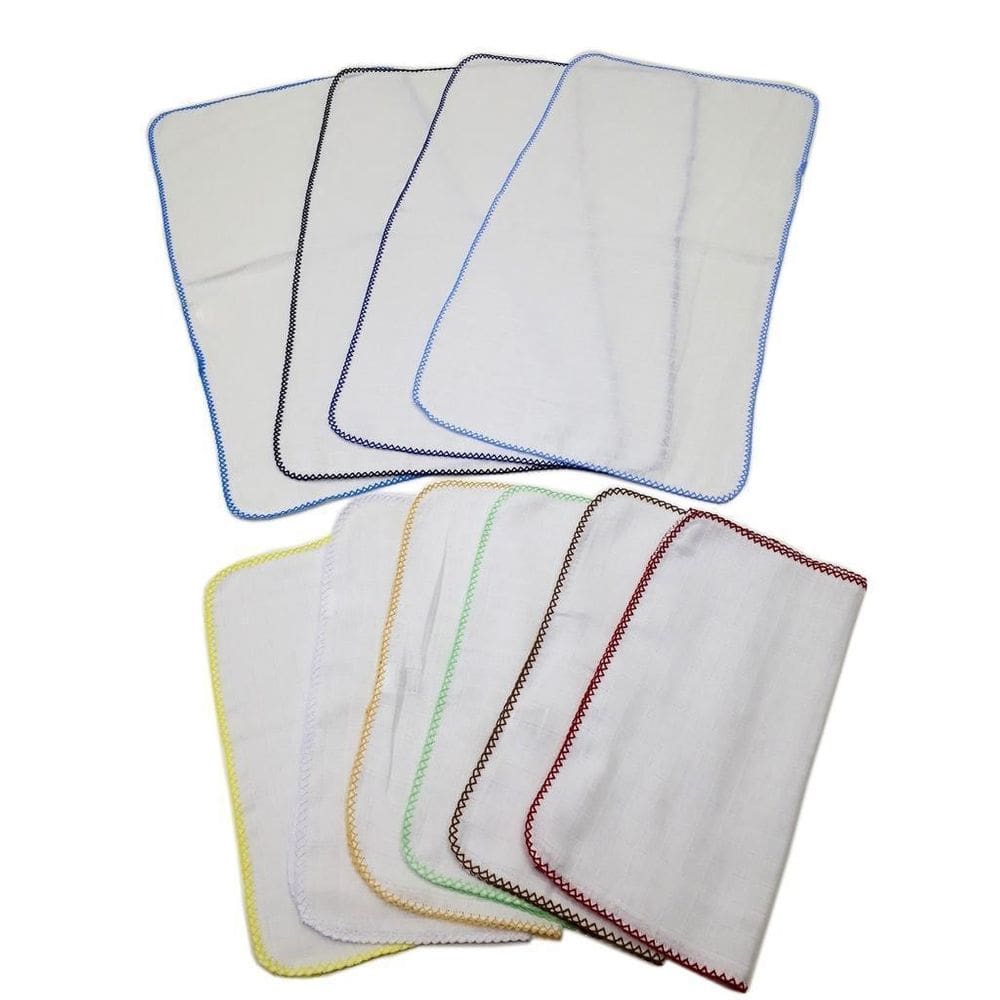 5 Fralda Quadriculada De Ombro 33X68Cm Com Crochê Masculino