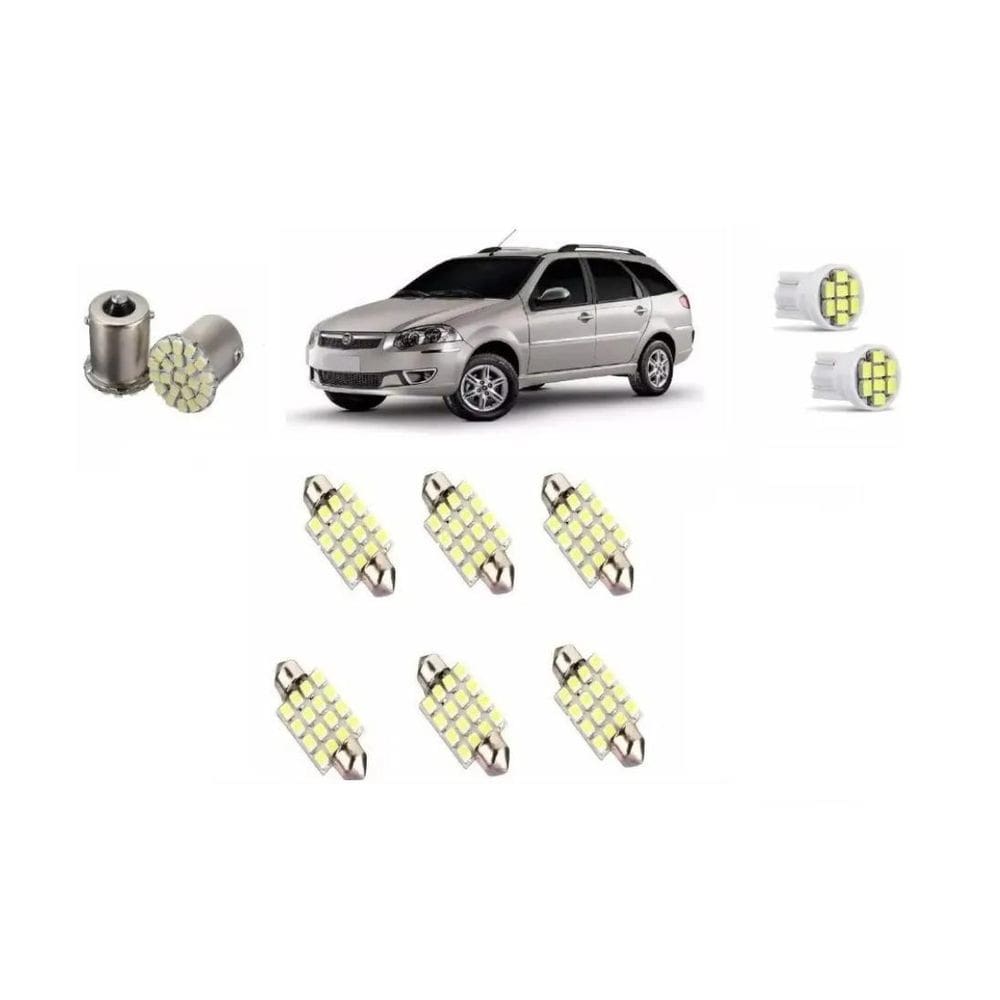 Kit Lâmpada De Led Palio Weekend G4 Pingo Ré Placa Teto