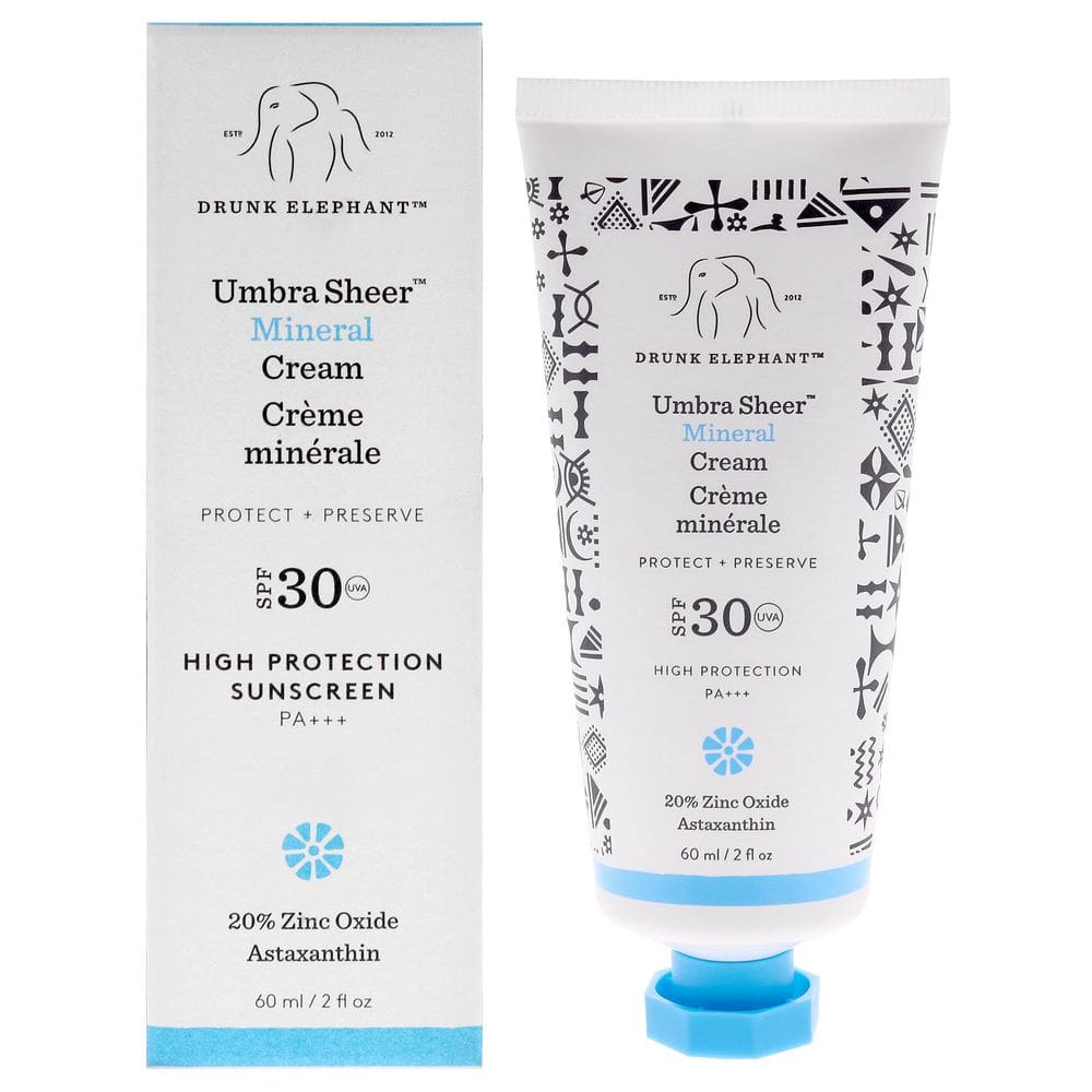 Protetor solar Drunk Elephant Umbra Sheer Mineral Cream SPF 30 60mL