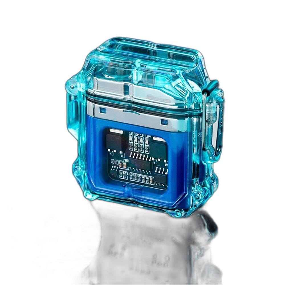 Super Lanterna Isqueiro Plasma Transparente Usb