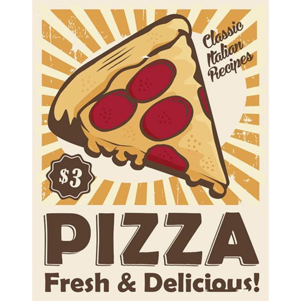 Kit 3 Placas Pizza Fresh Delicious