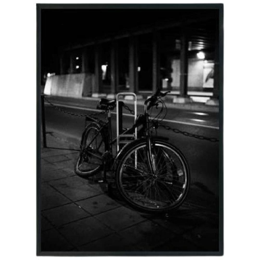 Quadro Decorativo Fotografia Bicicleta Pneu Furado 24X18Cm