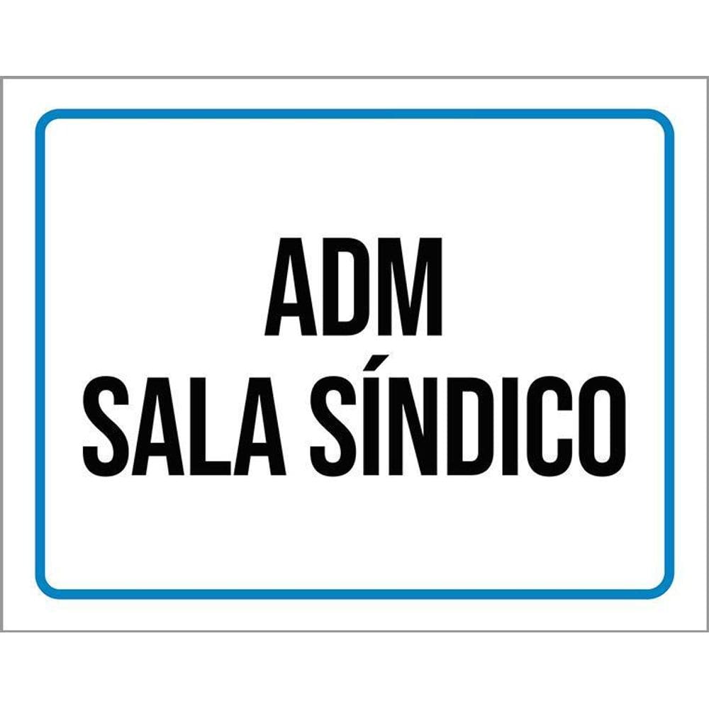 Kit 3 Placas Sinalização Ambiente Adm Sala Síndico