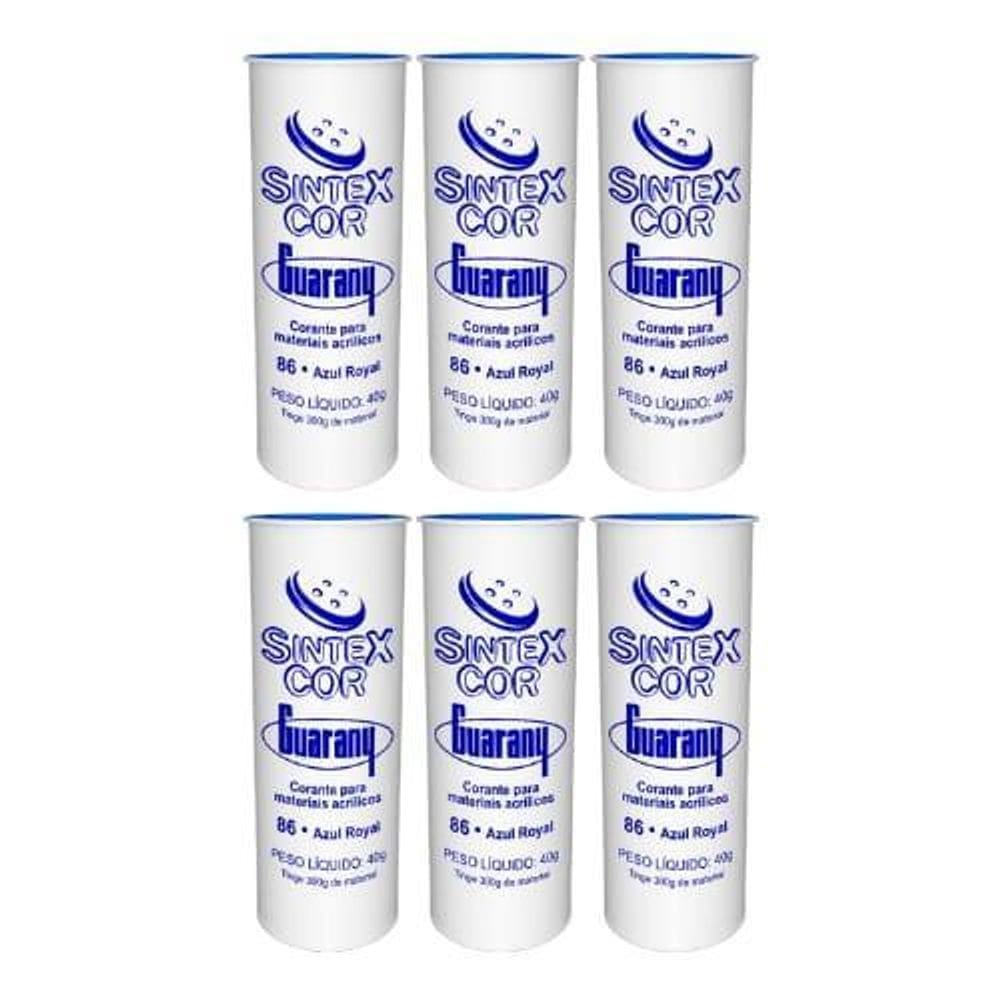 Corante Materiais Acrílicos Sintexcor Guarany 6U Azul Royal