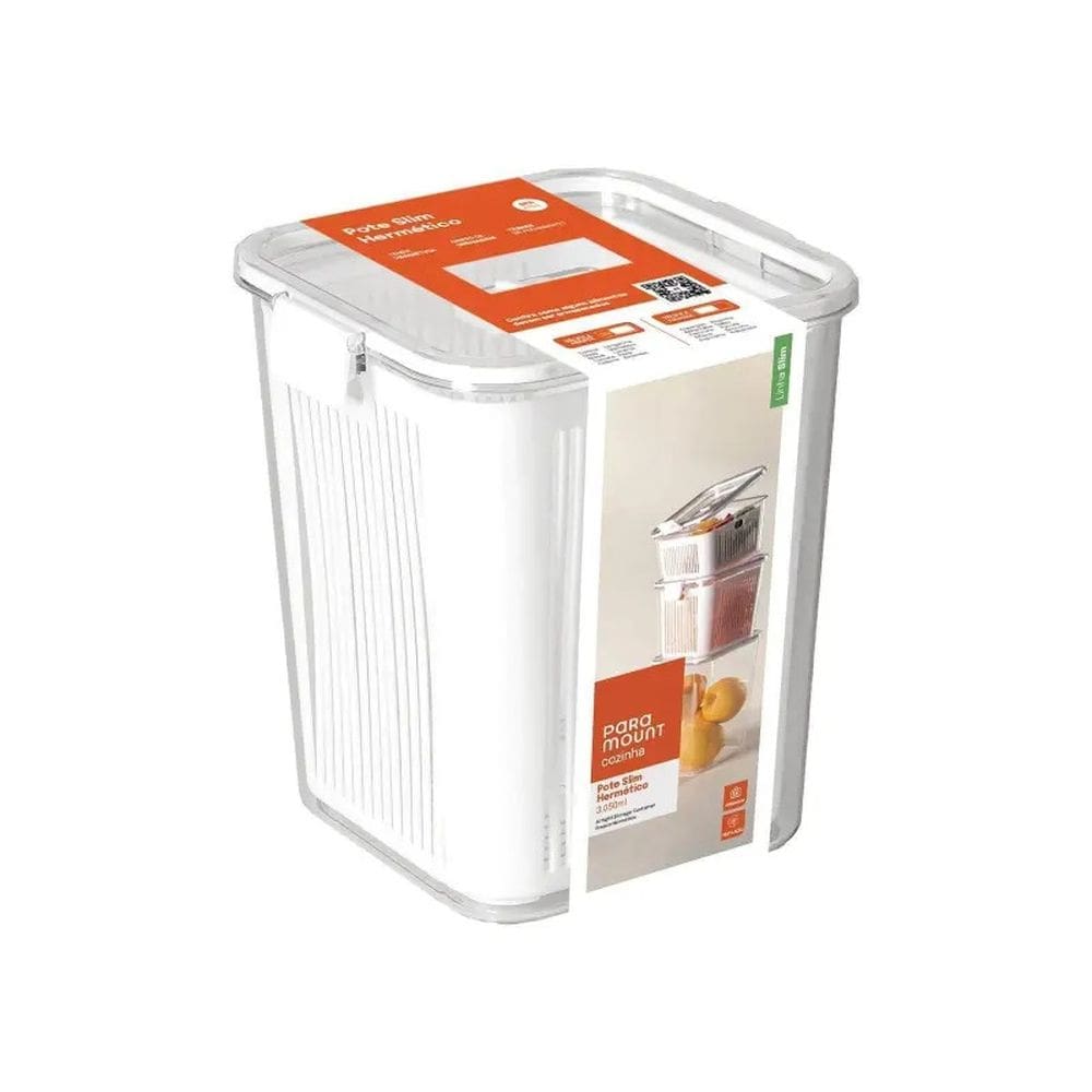Pote Hermético Slim Multiuso - 3,050ml - Paramount
