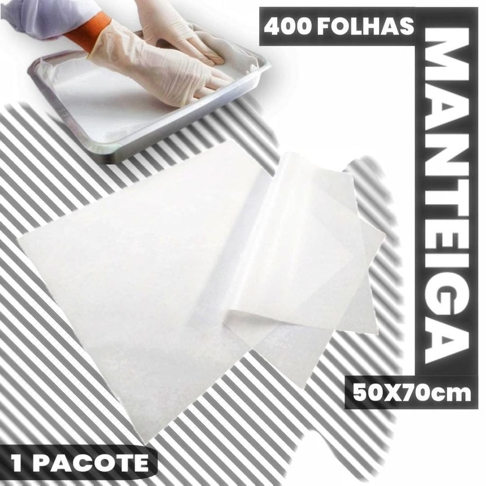 Papel Manteiga Forno Assar Bolo Panificadora 50X70 400 Un