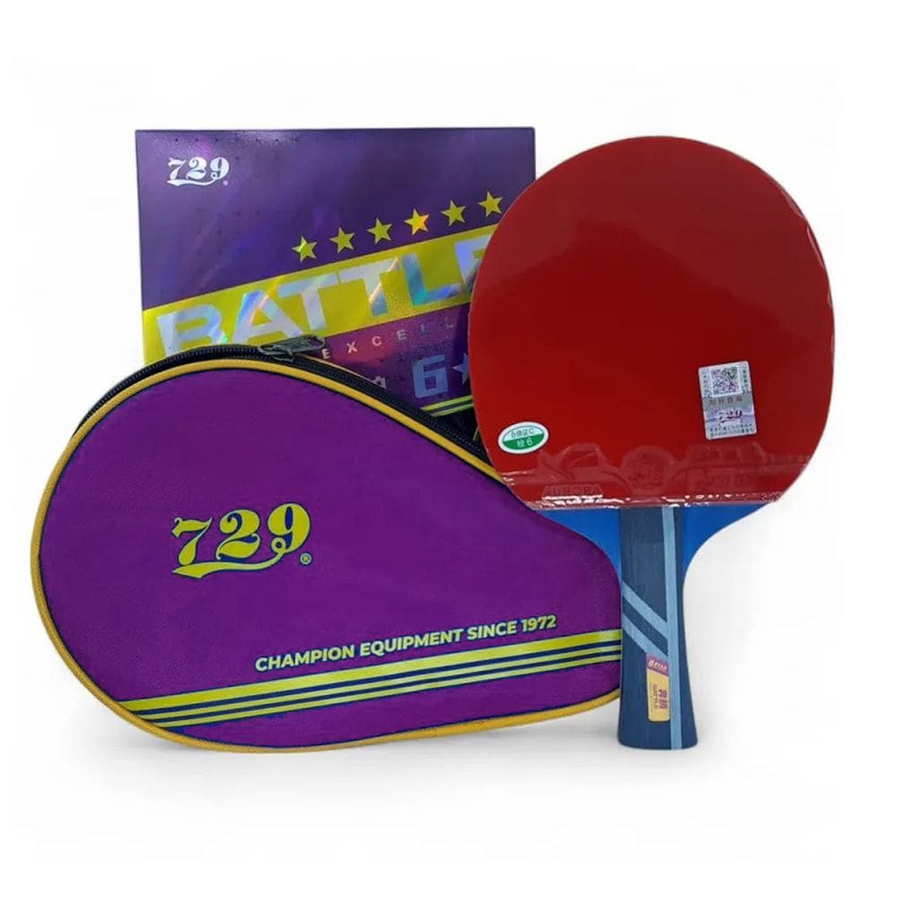 Raquete De Ping Pong Equilibrada Estrutura Em Carbono Confortavel Versatil Esporte Tenis De Mesa 6 Estrelas Profissional