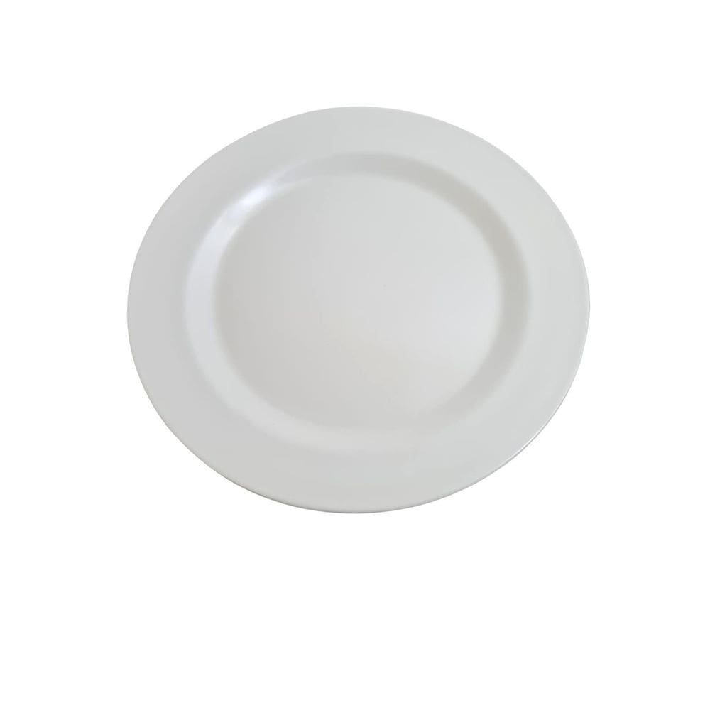Prato Redondo De Melanina Branco Linha Festa 22Cm- Kit 10Un