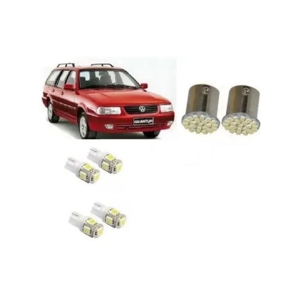 Led Pingo E Vw Santana Farolete Placa Teto Ré Kit