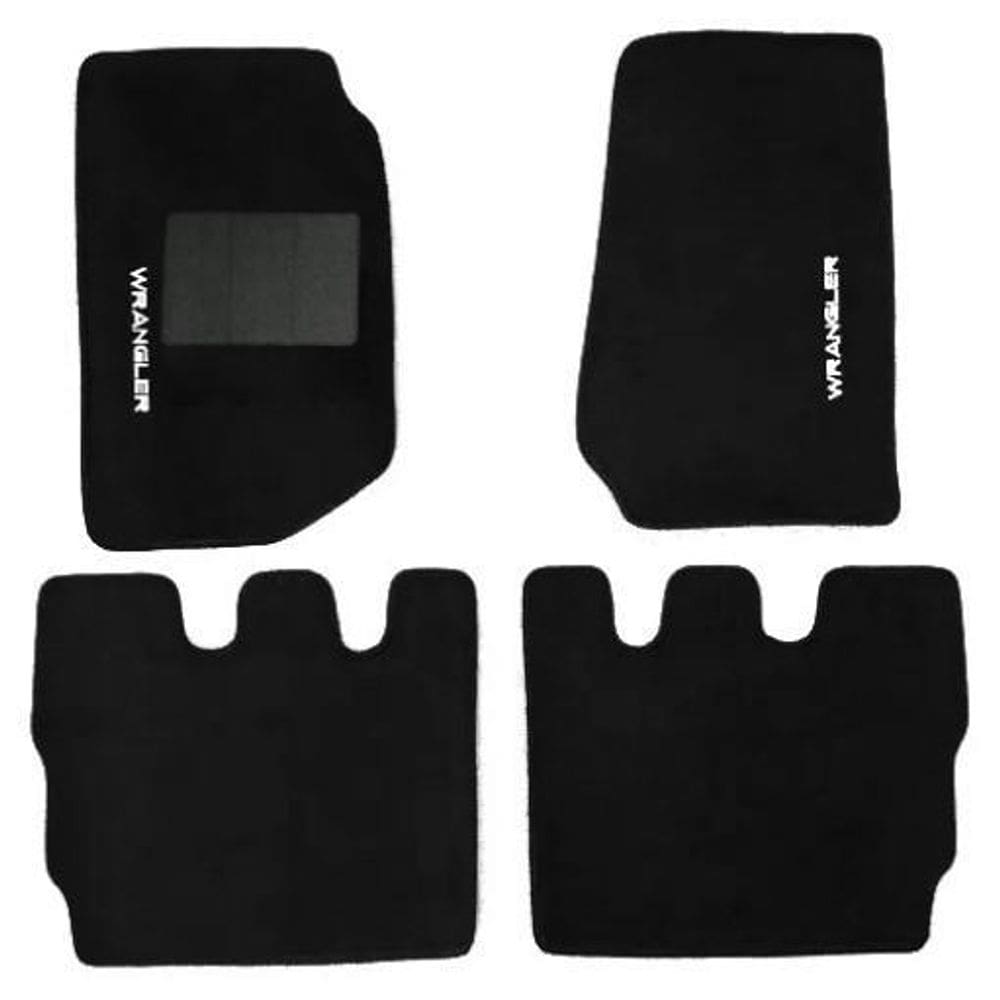 Tapete Automotivo Wrangler Luxo 10mm Preto 4 Peças