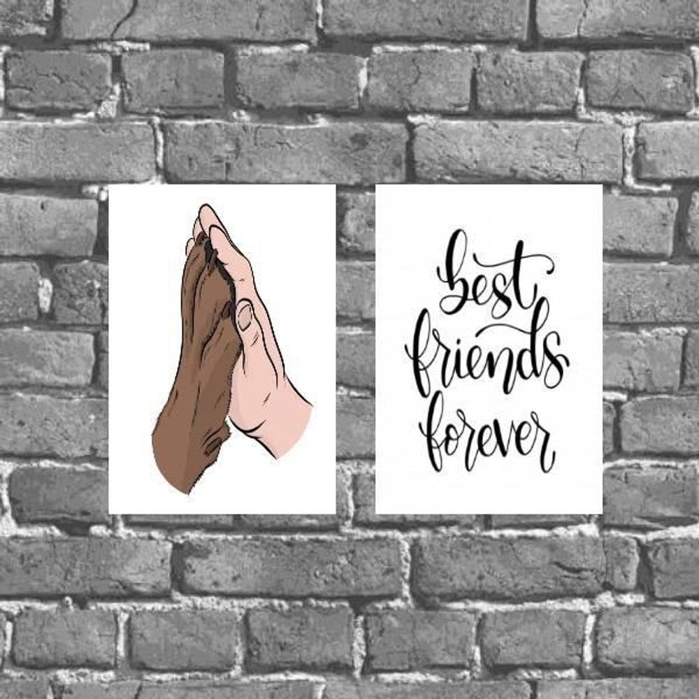 Kit 2 Placas Melhor Amigo Do Homem 18X27Cm