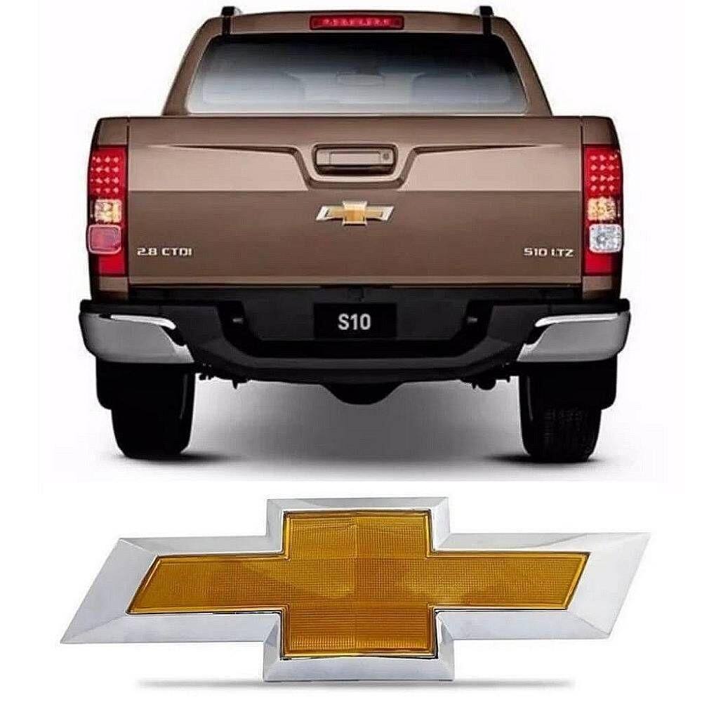 Emblema Gravata Tampa Traseira S10 2013/2018 Dourado