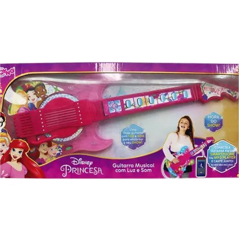 Guitarra Musical Princesas Disney Com Luz E Som Toyng 51083