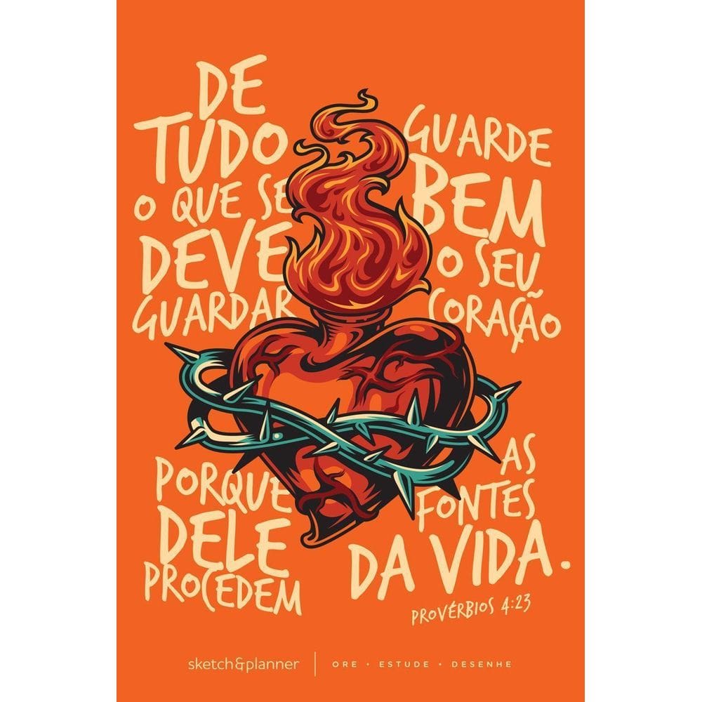 Sketch &Planner Caderno - Agenda Corac. Em Chamas