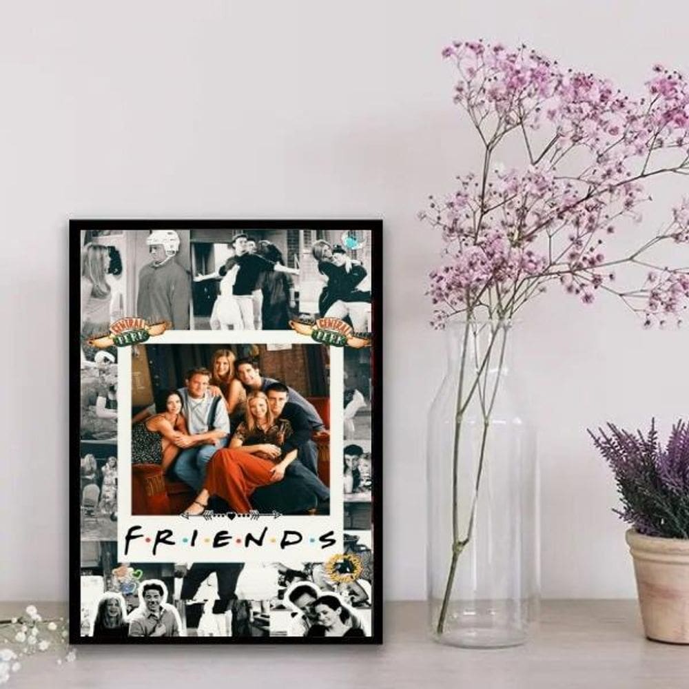 Quadro Decorativo Friends Colagem 33x24cm - Vidro