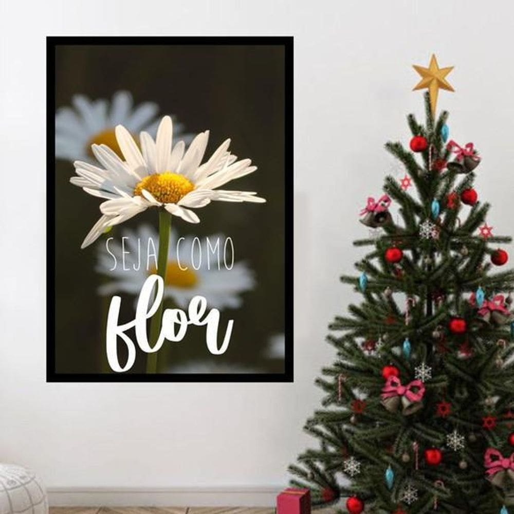 Quadro Decorativo Margarida Seja Como Flor 45X34Cm