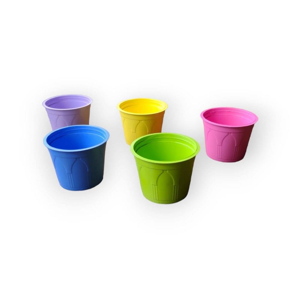 Vaso Flores Coloridos Plástico 10Un Vasinho Suculenta/Cacto