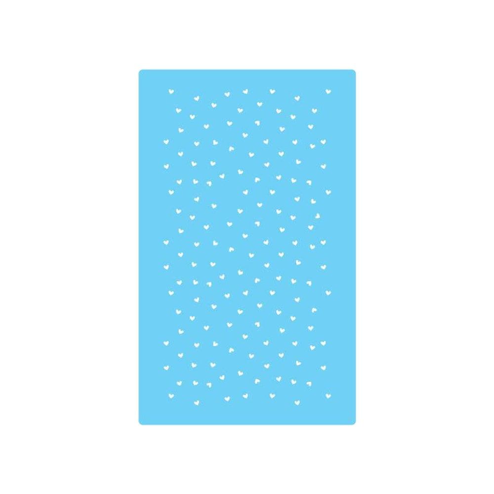 Stencil De Parede Tamako Estampa Corações 55X90Cm - Ref 474