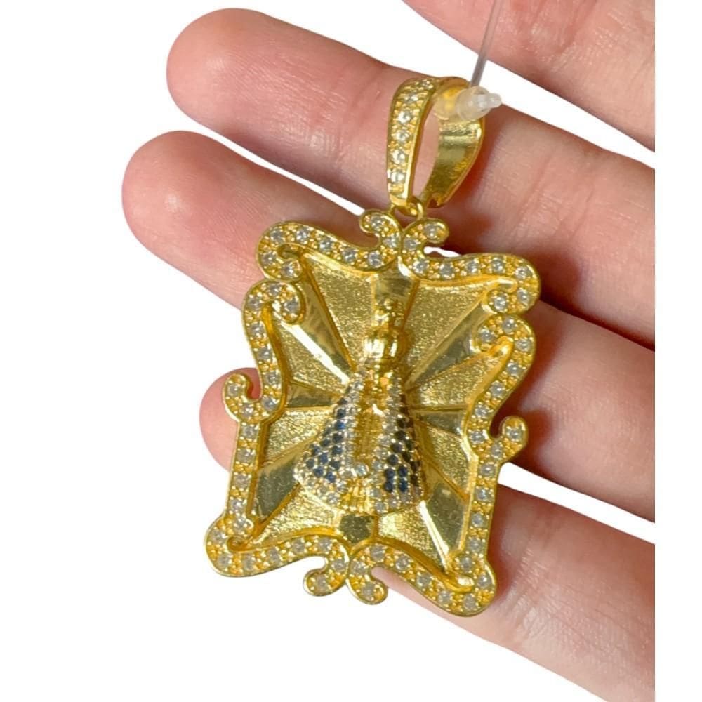 Pingente Nossa Senhora Cravejada - Banhado A Ouro 18K