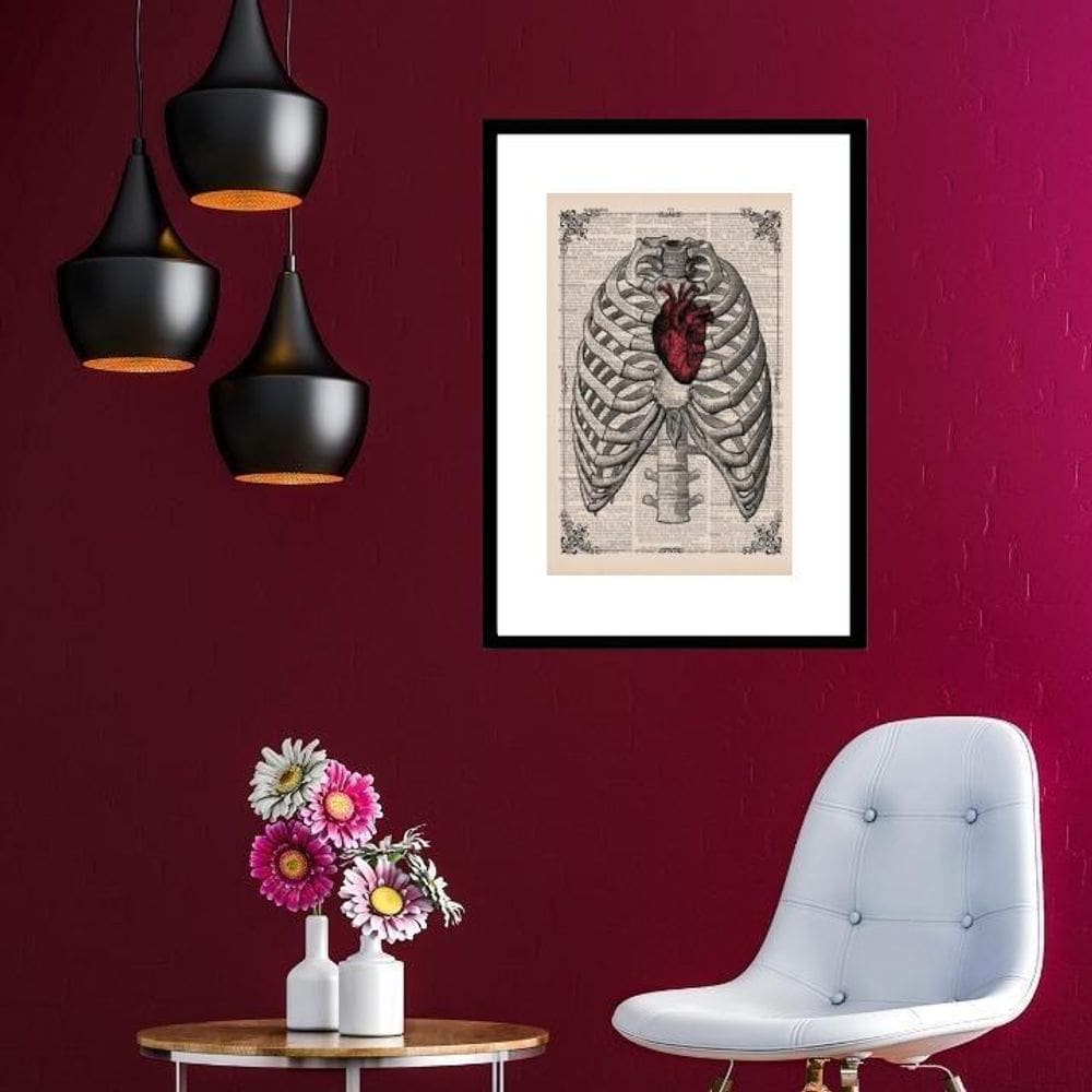 Quadro Coração Dentro Do Peito - 60X48Cm