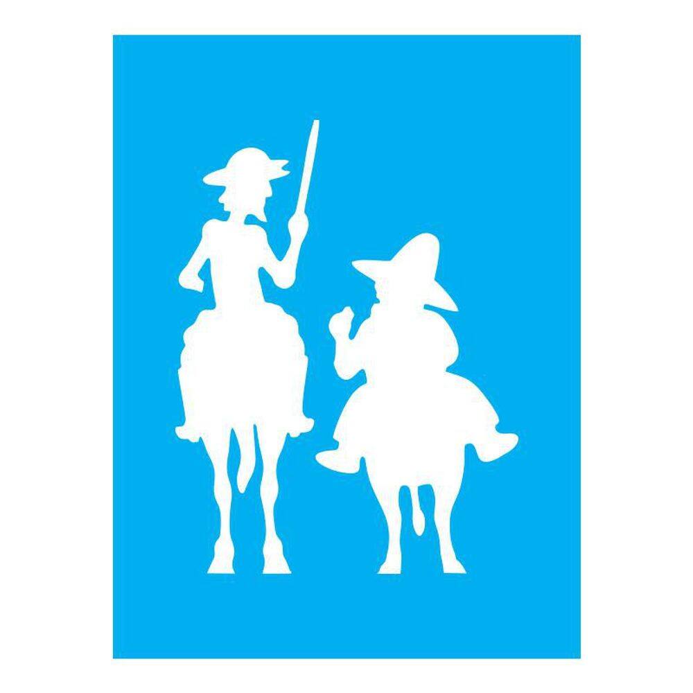 Stencil Tamako Cavaleiros - 15X20Cm - Ref A2428