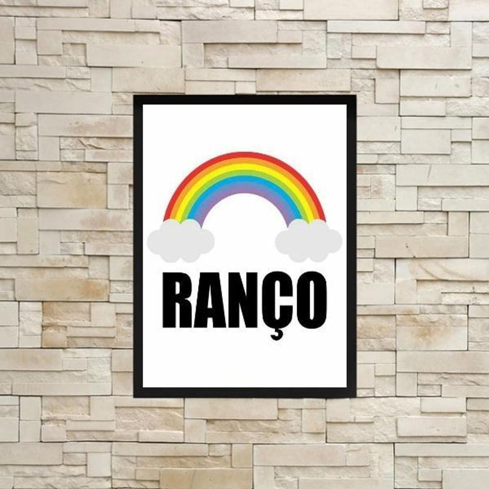 Quadro Decorativo Ranço Arco Íris 45X34Cm - Com Vidro