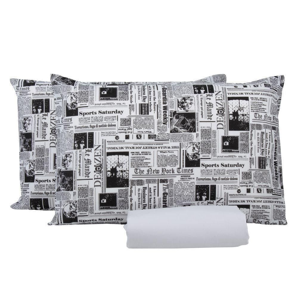 Jogo De Lençol Cama Viúva 100% Algodão 150 Fios 3 Pçs Preto